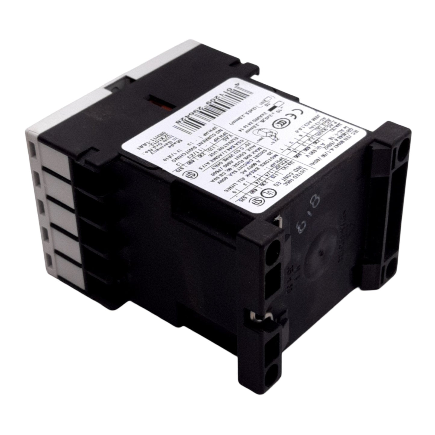 Used Siemens 3RT1015-2BB42 Power Contactor, 3-Pole w/ NC Aux, 16A 600VAC, Coil 24VDC