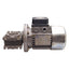 Used Motovario T63B4 + NMRV 030 Gearmotor, 10:1 ø14mm Bore, 3Ø 230∆/460Y 0.18/0.22kW
