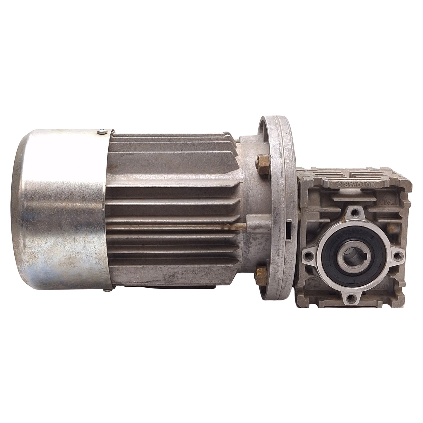 Used Motovario T63B4 + NMRV 030 Gearmotor, 10:1 ø14mm Bore, 3Ø 230∆/460Y 0.18/0.22kW