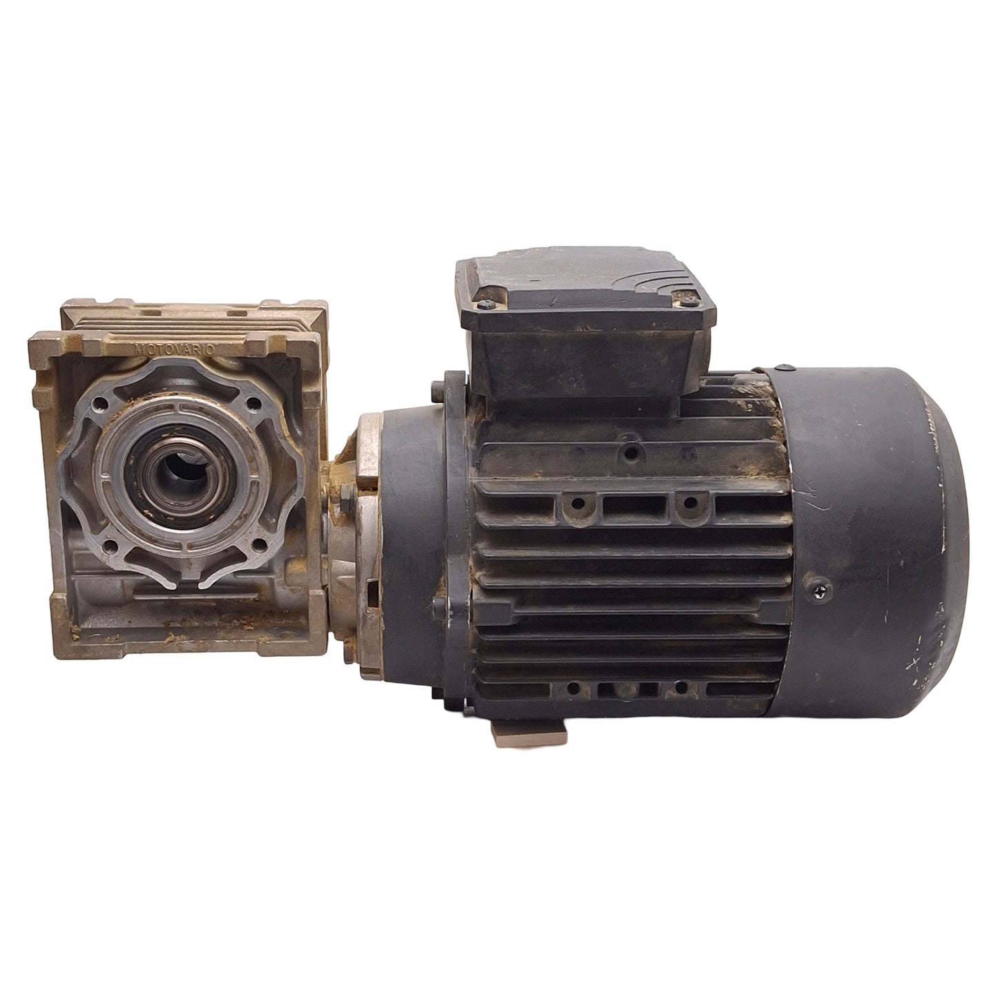 Used AEG AM71ZAA2 + NMRV 040 Gearmotor, 40:1 ø18mm Bore, 3Ø 265∆/460Y 0.43kW/0.60HP