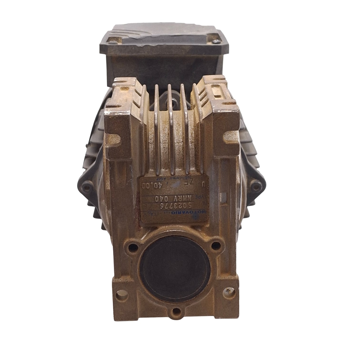 Used AEG AM71ZAA2 + NMRV 040 Gearmotor, 40:1 ø18mm Bore, 3Ø 265∆/460Y 0.43kW/0.60HP