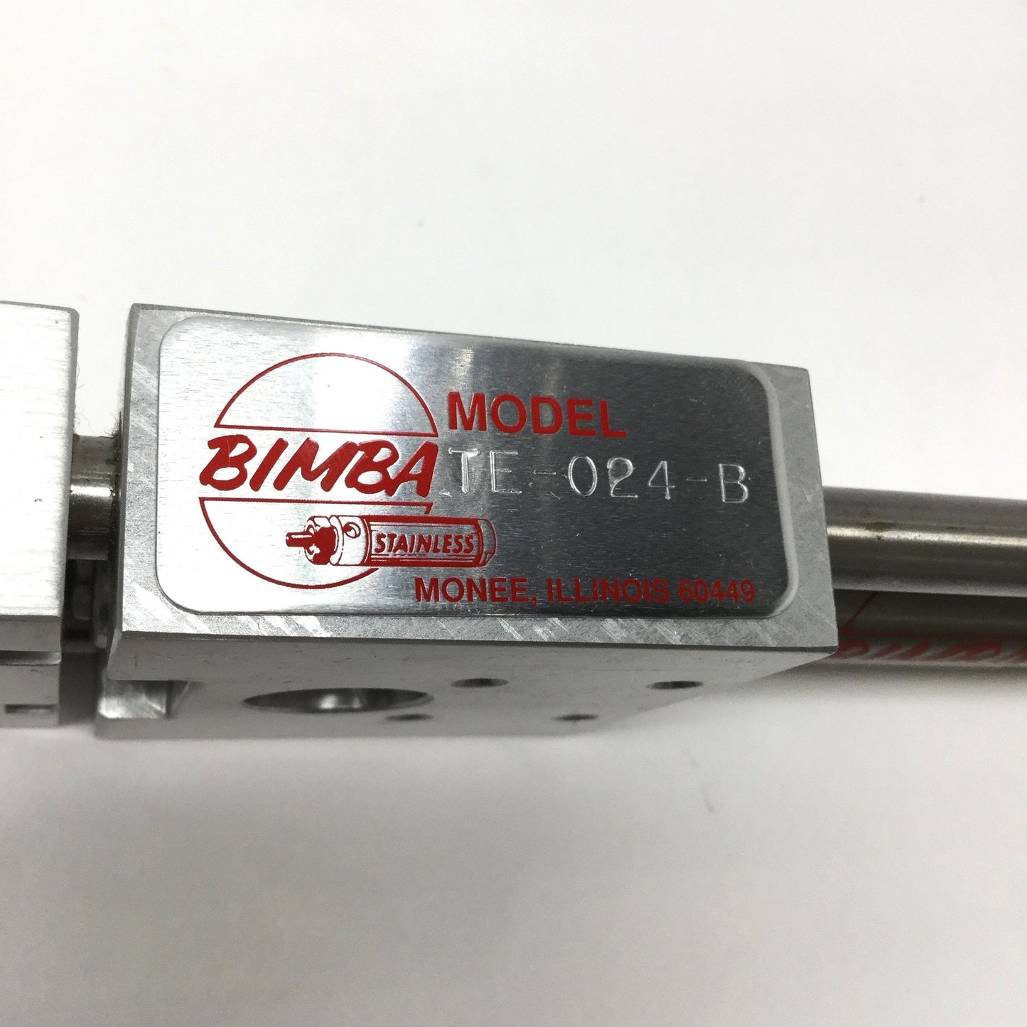 Used Bimba TE-024-B Composite Bearing Thruster Linear Actuator Ø9/16" Bore, 4" Stroke
