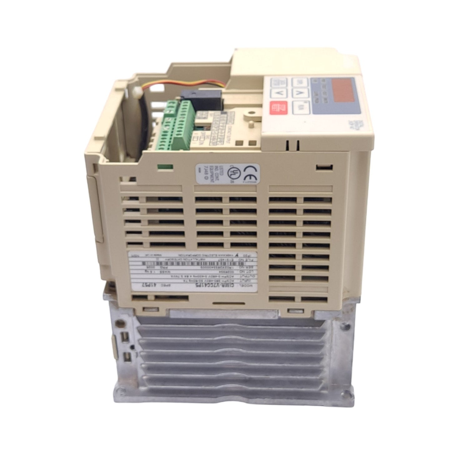Used Yaskawa CIMR-V7CC41P5 VS-606V7 Inverter, 3-Phase, 0-460VAC 4.8A Out, *No Panel
