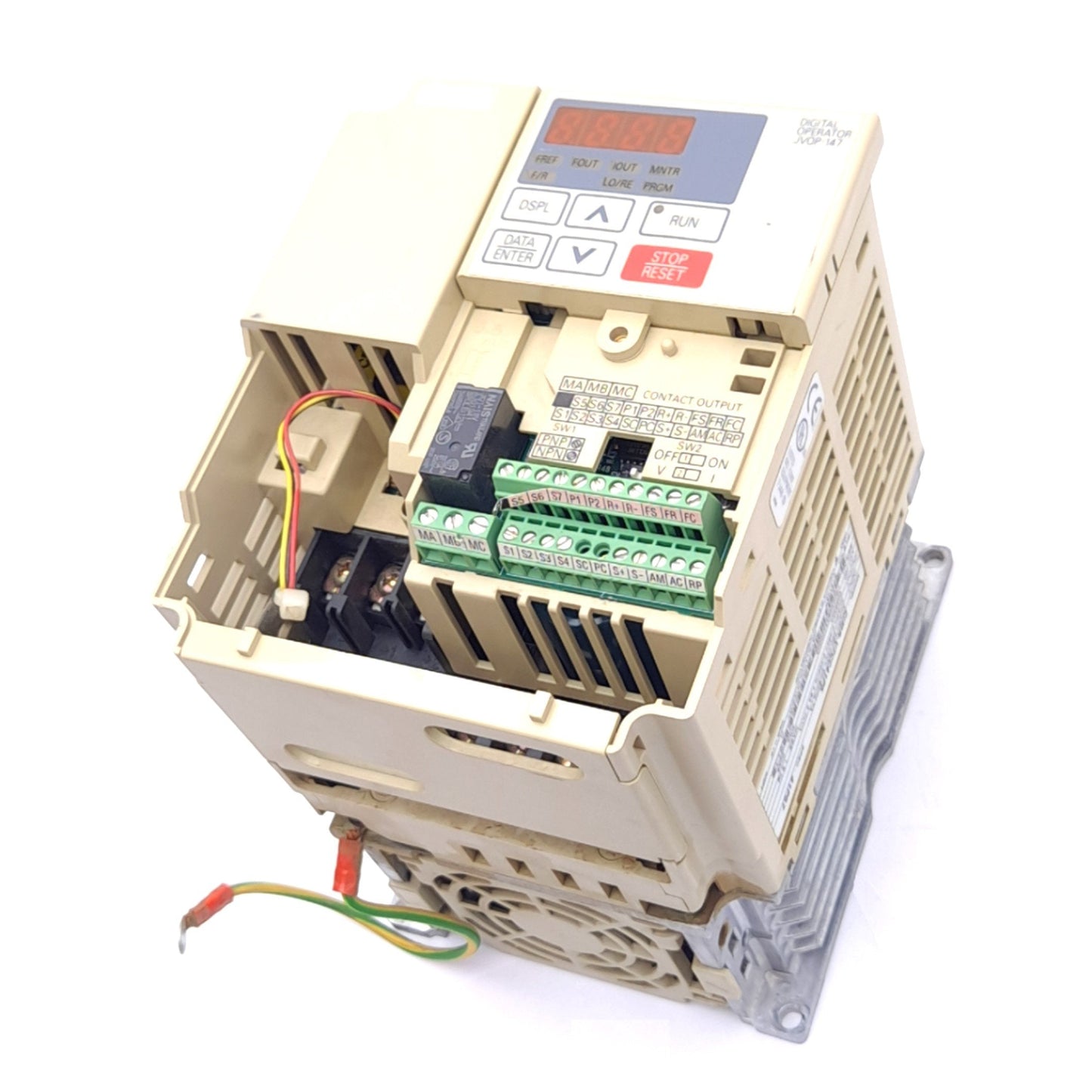 Used Yaskawa CIMR-V7CC41P5 VS-606V7 Inverter, 3-Phase, 0-460VAC 4.8A Out, *No Panel