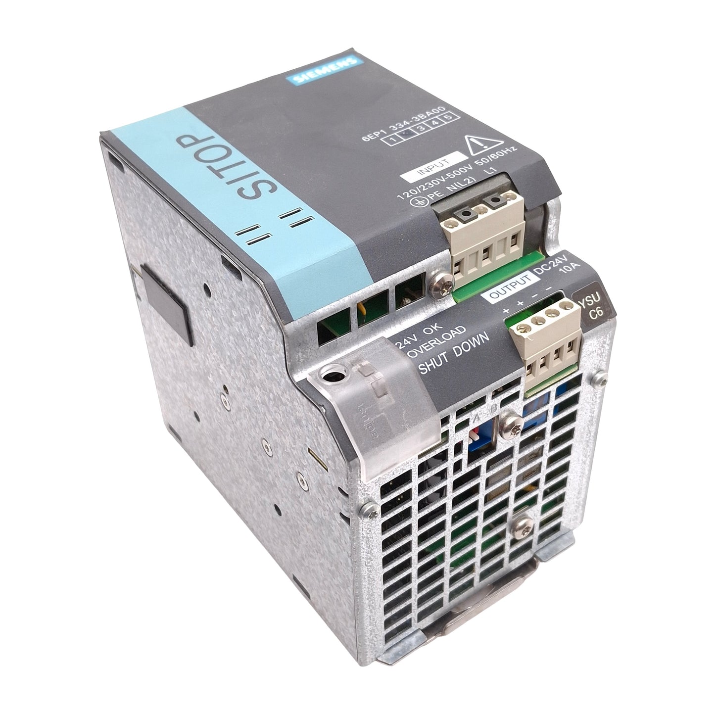 Used Siemens 6EP1334-3BA00 SITOP Power Supply 120/230-500VAC Input, 24VDC Output 240W
