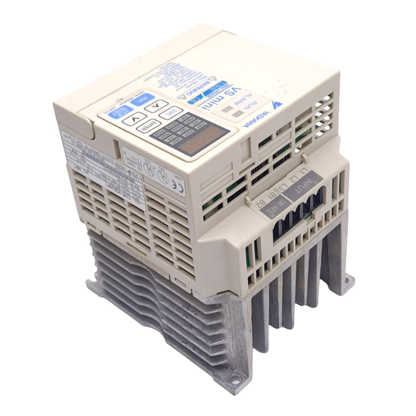 Used Yaskawa CIMR-XCBC40P7 VS Mini Inverter, 3-Phase, 400VAC In, 0-460VAC 3.4A Out