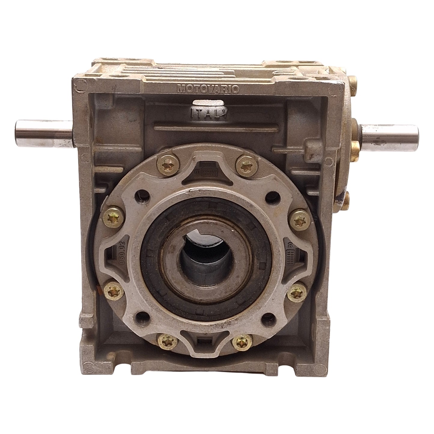 Used Motovario NRV050 Right Angle Worm Gear Speed Reducer 10:1 ø25mm Bore ø14mm Shaft