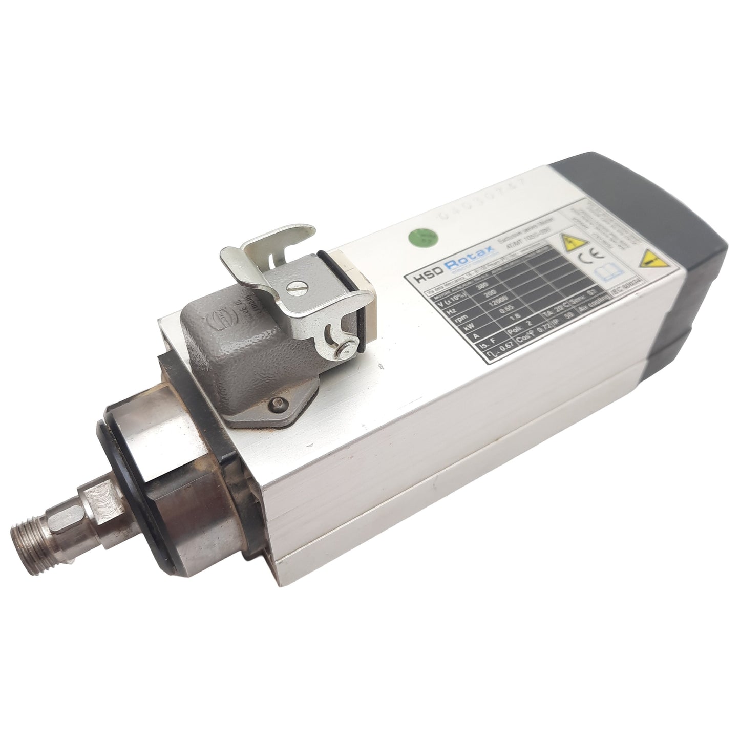 Used HSD AT/MT 1055-090 Rotax Spindle Motor, 3Ø 380VAC 1.8A 200Hz 0.65kW, 12000rpm