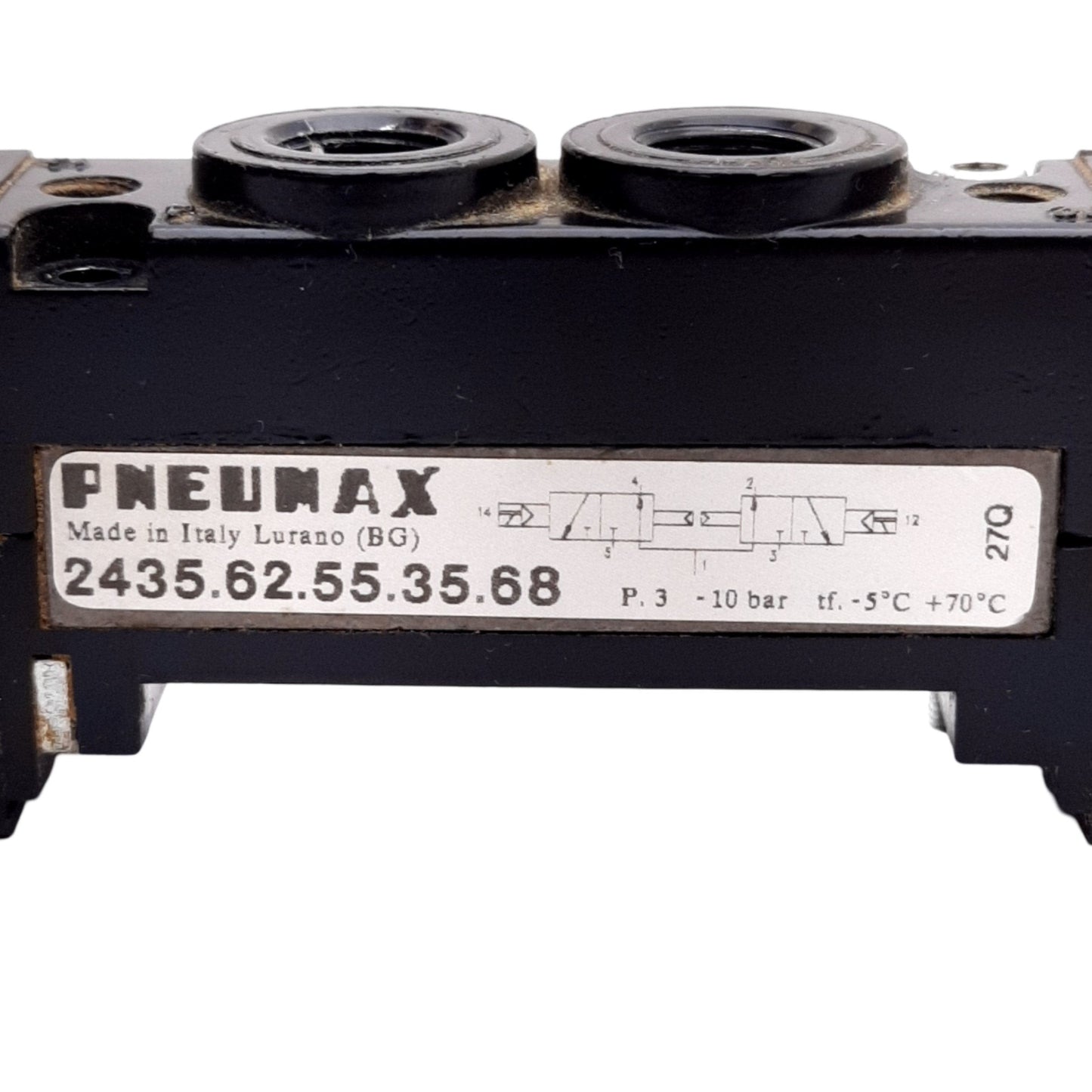 Used Pneumax 2435.62.55.35.68 Solenoid Valve Body, 10Bar, 2x 3/2 Way, G 1/8" Port