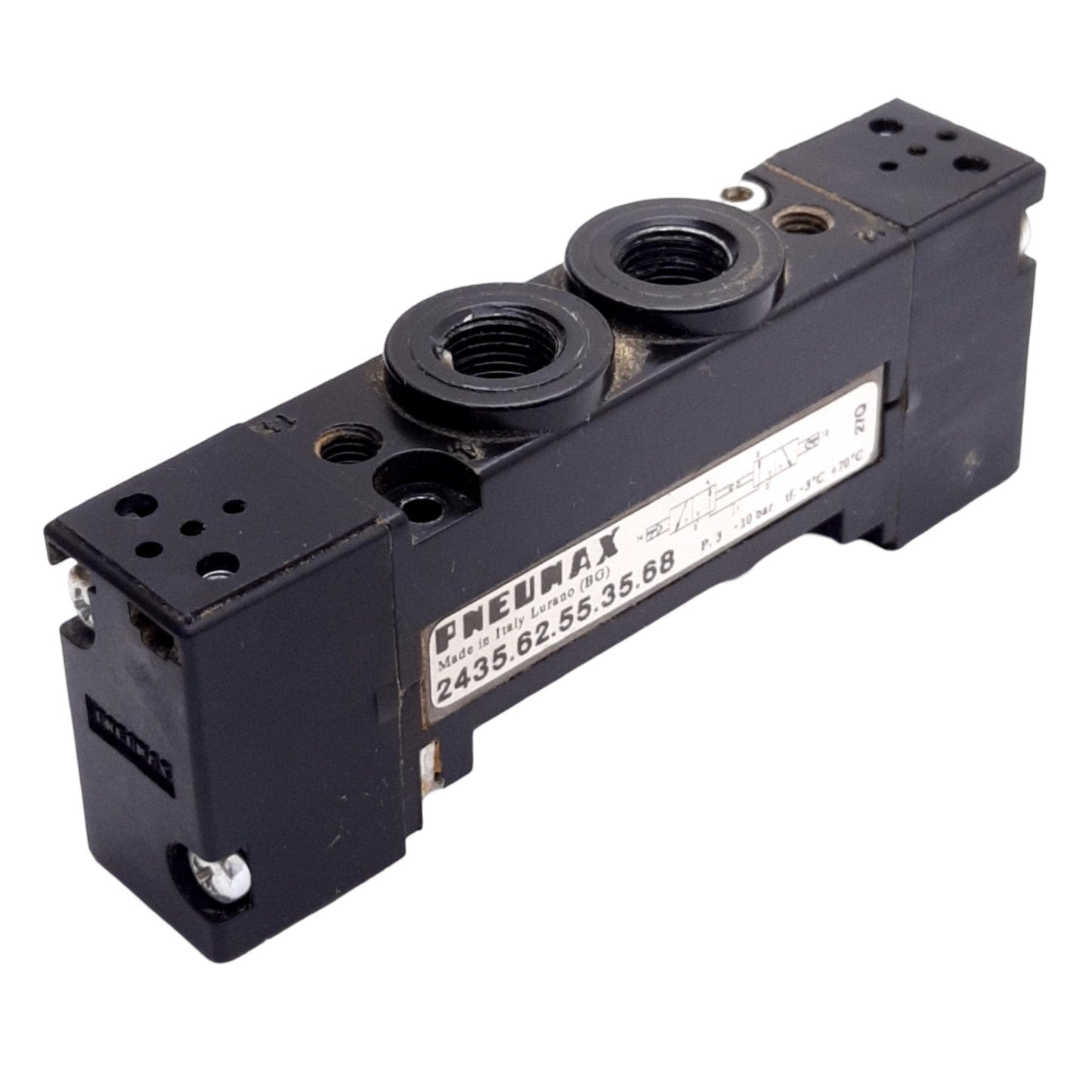 Used Pneumax 2435.62.55.35.68 Solenoid Valve Body, 10Bar, 2x 3/2 Way, G 1/8" Port