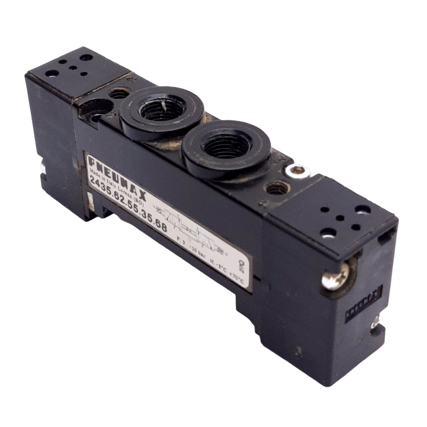 Used Pneumax 2435.62.55.35.68 Solenoid Valve Body, 10Bar, 2x 3/2 Way, G 1/8" Port