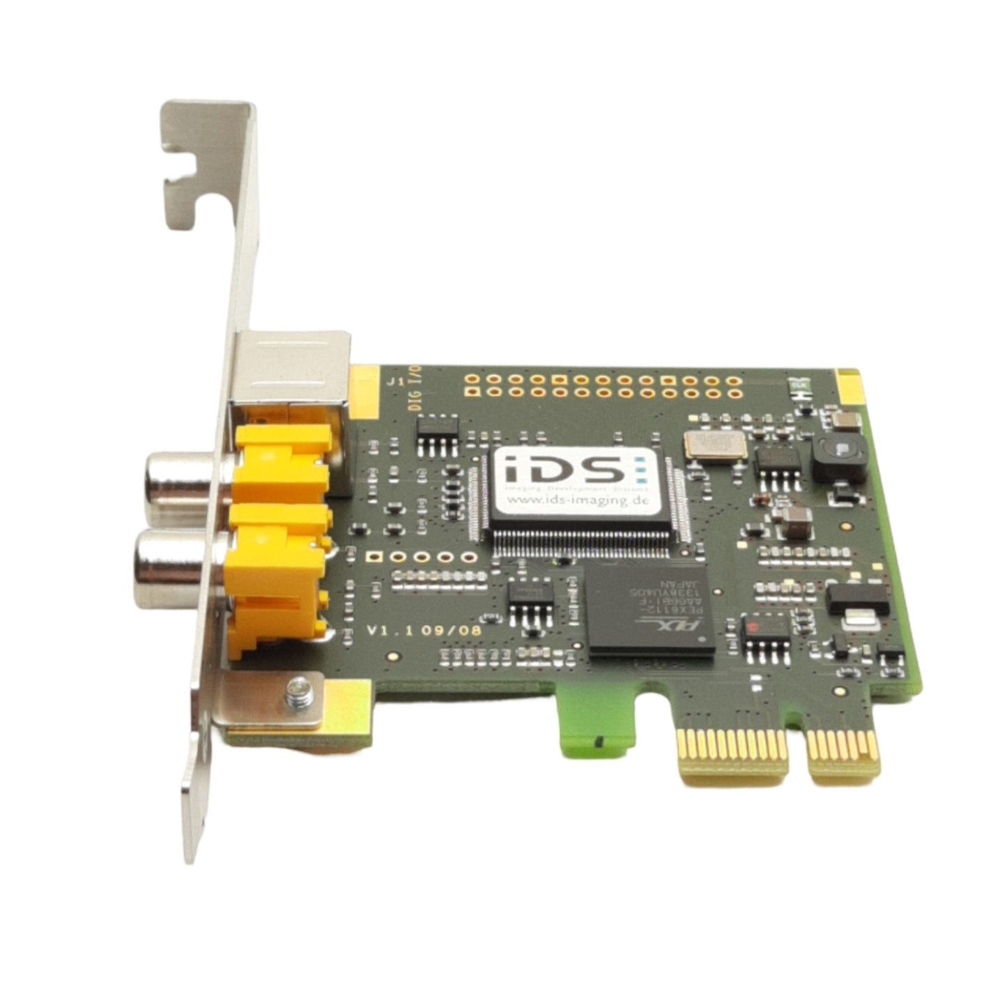 Used Falcon Express AA.0010.1.03500.05 IDS Camera Frame Grabber, PCIe, 4-Pin S-Video