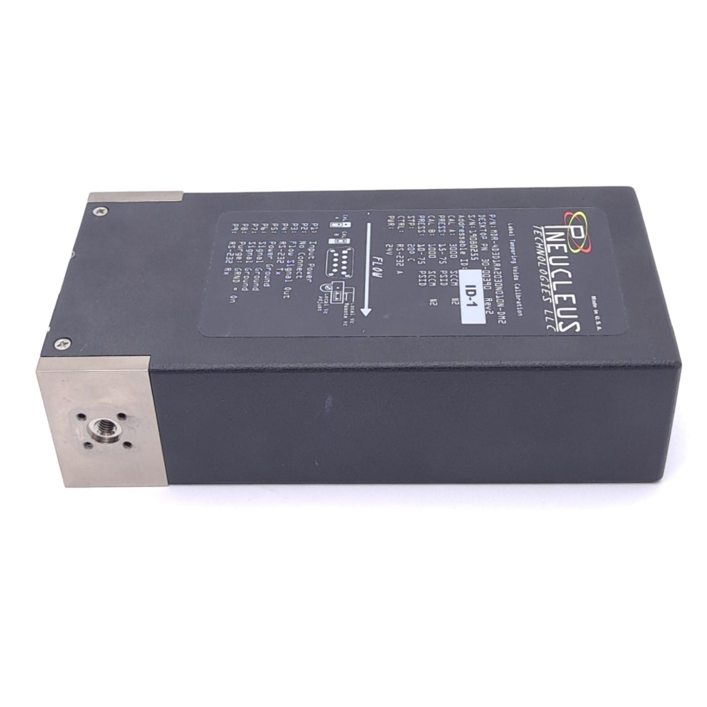 Used Pneucleus MDR-4D3D1RA2030N010N-DM2 MediMeter Flow Controller, 20SLPM, 24VDC