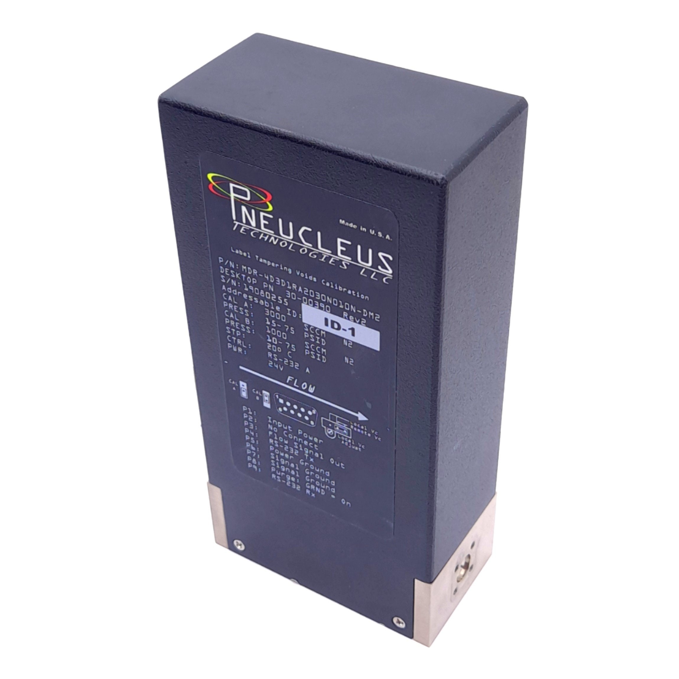 Pneucleus MDR-4D3D1RA2030N010N-DM2 MediMeter Flow Controller, 20SLPM ...