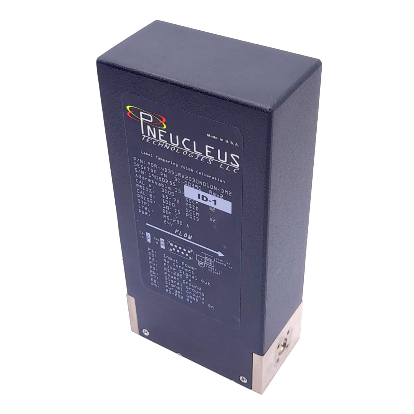 Used Pneucleus MDR-4D3D1RA2030N010N-DM2 MediMeter Flow Controller, 20SLPM, 24VDC