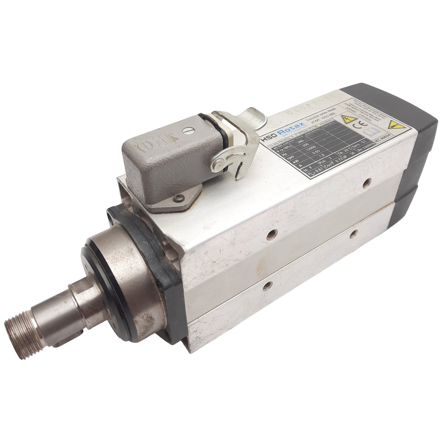 Used HSD AT/MT 1055-090 Rotax Spindle Motor, 3Ø 380VAC 1.8A, 200Hz 0.65kW, 12000rpm