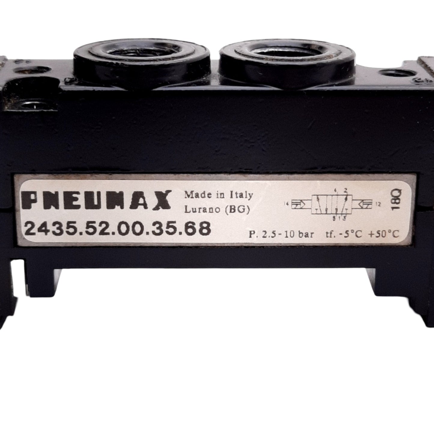 Used Pneumax 2435.52.00.35.68 Solenoid Valve Body, 10 Bar, 5/2 Way, G 1/8" Port
