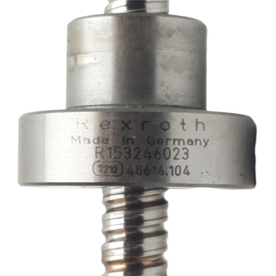 Used Rexroth R153246023 Ball Nut w/ Screw Assembly, ø23.9mm, 5mm Lead, 5800N Load