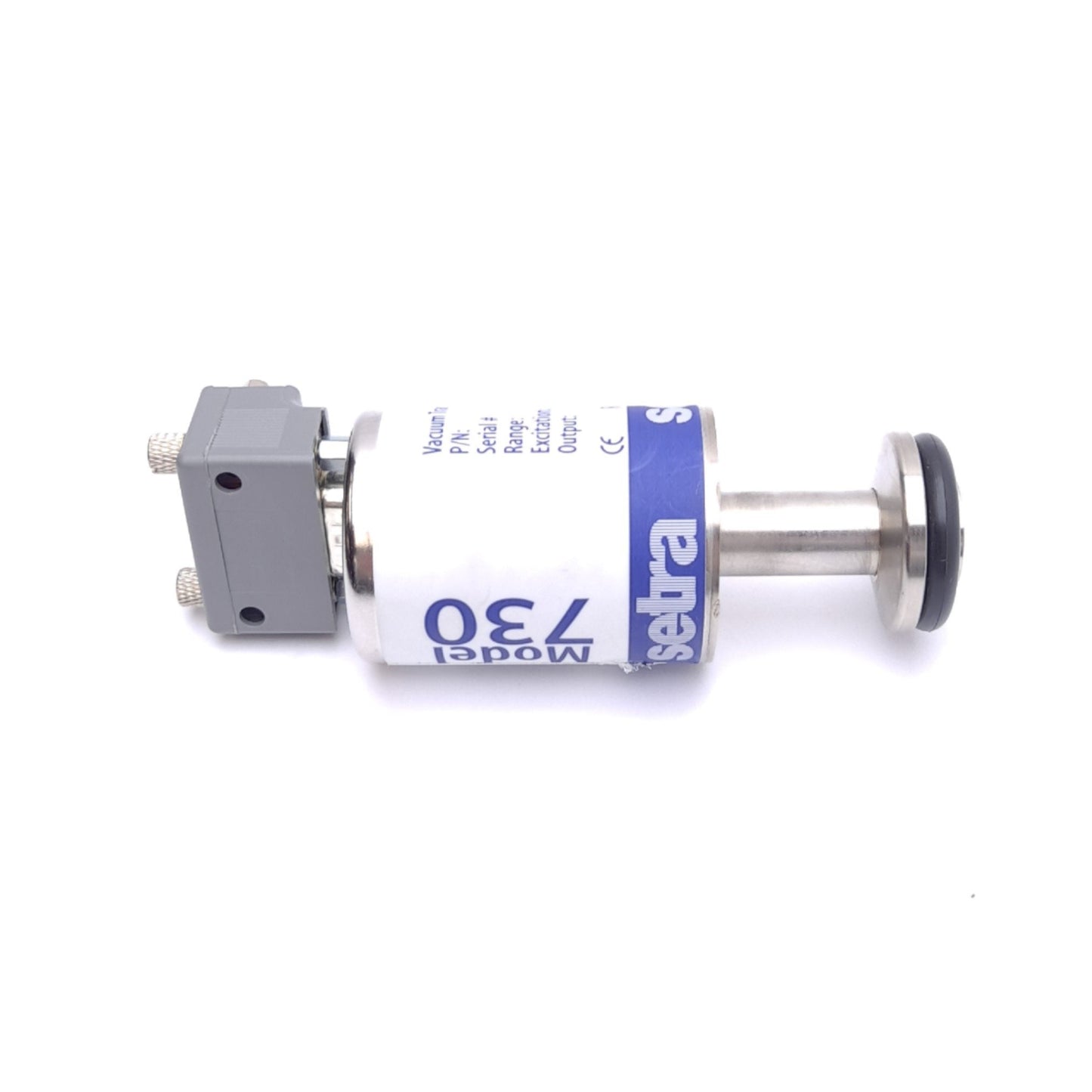 Used Setra 730G010TAN12CD9K Vacuum Transducer, 0-10 TORR, 12-30VDC In, 0-10VDC Out