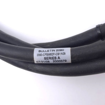 Used Flex Cable 2090-CFBM6DF-CBAA09 Motor Feedback Cable, AMP 28-Pin Female, 2m