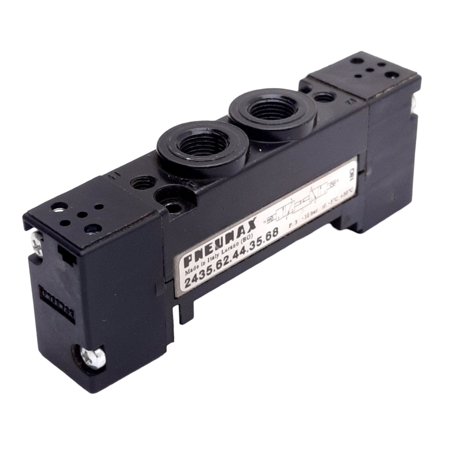 Used Pneumax 2435.62.44.35.68 Solenoid Valve Body, 10 Bar, 2x 3/2 Way, G 1/8" Port