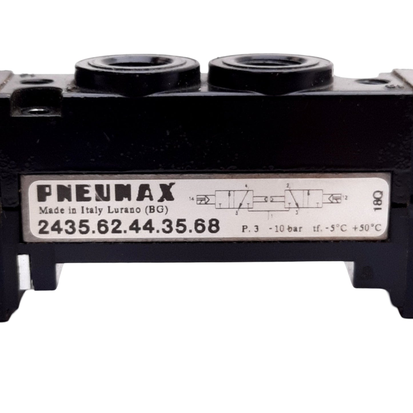 Used Pneumax 2435.62.44.35.68 Solenoid Valve Body, 10 Bar, 2x 3/2 Way, G 1/8" Port