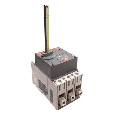 Used ABB S3N SACE S3 Molded Case Circuit Breaker, Rotary Switch, 3-Pole 80A 600VAC/DC