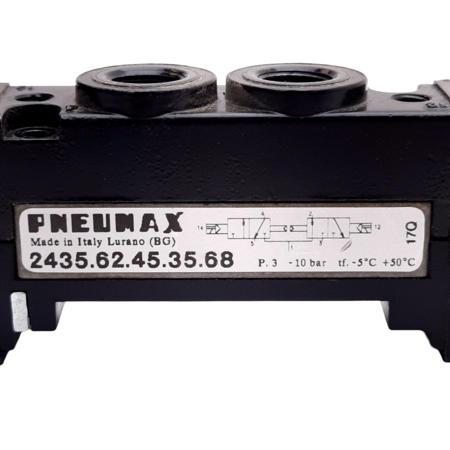 Used Pneumax 2435.62.45.35.68 Solenoid Valve Body, 10 Bar, 2x3/2 Way, G1/8" Port