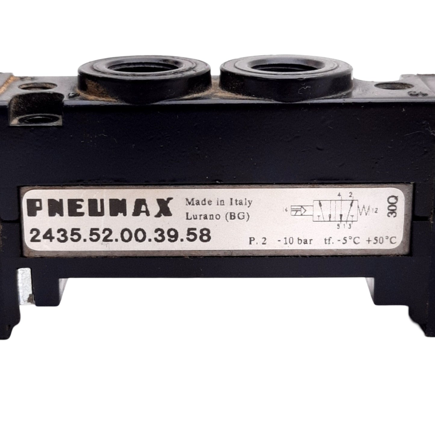 Used Pneumax 2435.52.00.39.58 Solenoid Valve Body, 10 Bar, 5/2 Way, G 1/8" Port