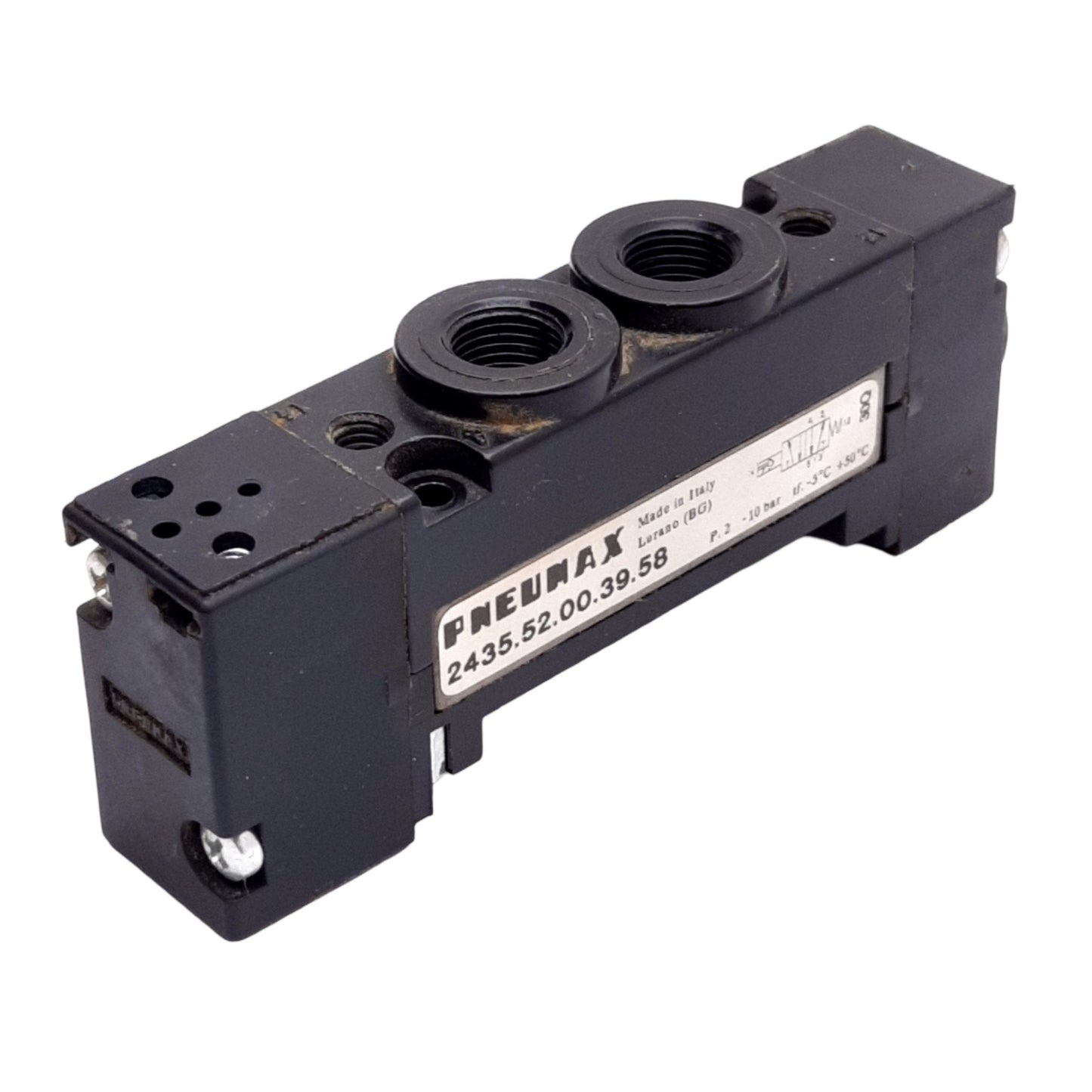 Used Pneumax 2435.52.00.39.58 Solenoid Valve Body, 10 Bar, 5/2 Way, G 1/8" Port