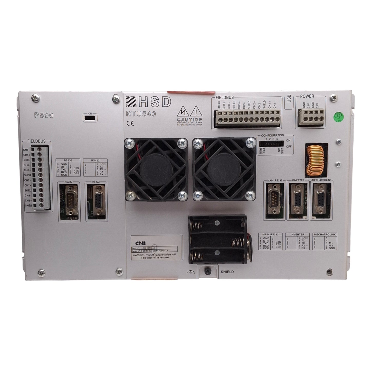 Used HSD H0101D540A6 RTU540 P590 CNC Drive Control Unit, RS232/422 DB9, 24VDC