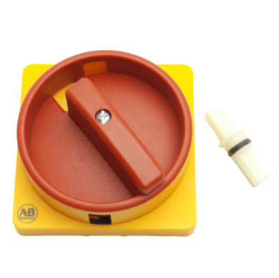 New – Open box Allen Bradley 194L-HE6N-175 Disconnect Switch Handle, Red/Yellow, 90° On/Off