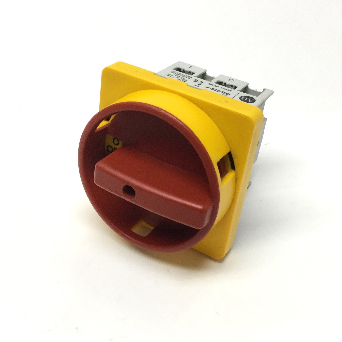 Used Allen Bradley 194L-E25-1752 Power Load ON/OFF 90° Switch, 2-Pole, 600VAC 25A