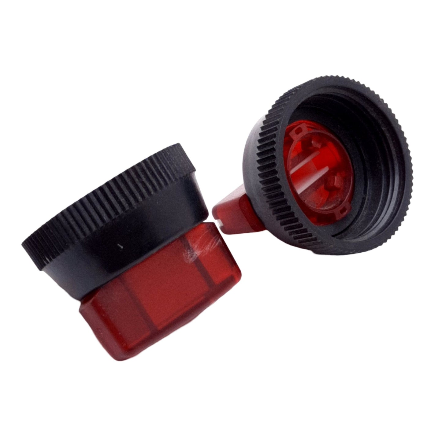 Used Lot of 2 Allen-Bradley 800H-N154R Red Illuminated Standard Switch Knob, 30mm