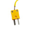 Used Type K Brass Shim Thermocouple, 11in Lead, Mini Male, 1/2in x 1/2in x 0.015 Shim