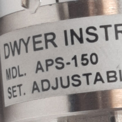 Used Dwyer APS-150 Adjustable Pressure Switch 30psig Max 5A 250VAC/3A 28VDC, 1/8" NPT
