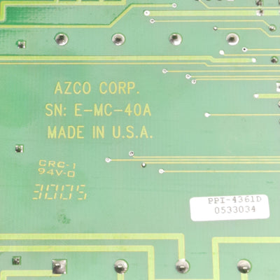 Used AZCO Corp FG110 Main Controller Board For Sur-Size Cut To Length Controller