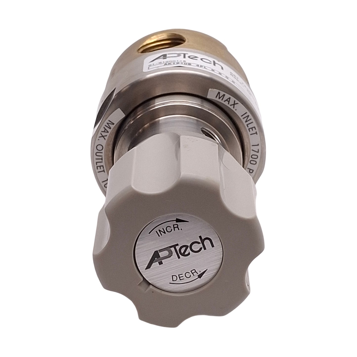 Used AP Tech AK1210B 4PL 8 8 0 0 Pressure Regulator 1700PSIG In, 0-100PSIG Set 1/2NPT