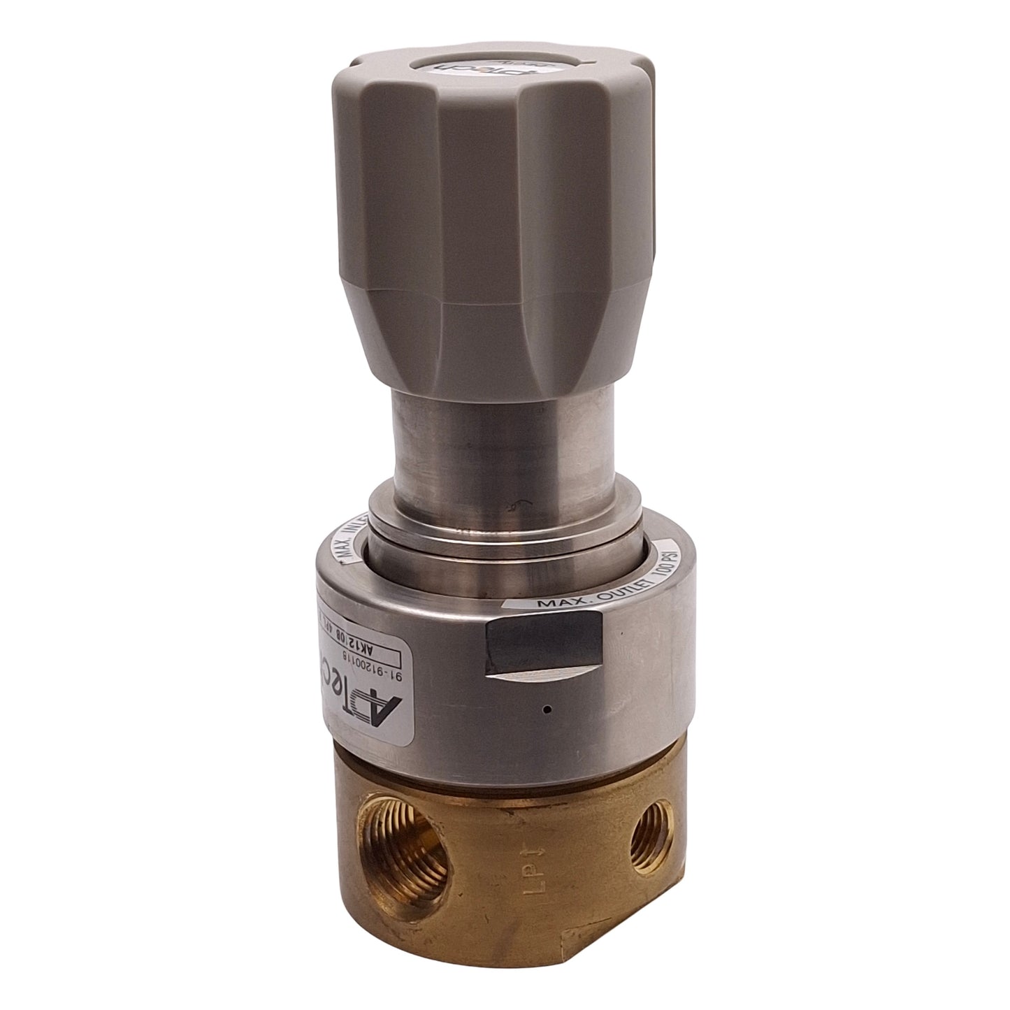 Used AP Tech AK1210B 4PL 8 8 0 0 Pressure Regulator 1700PSIG In, 0-100PSIG Set 1/2NPT