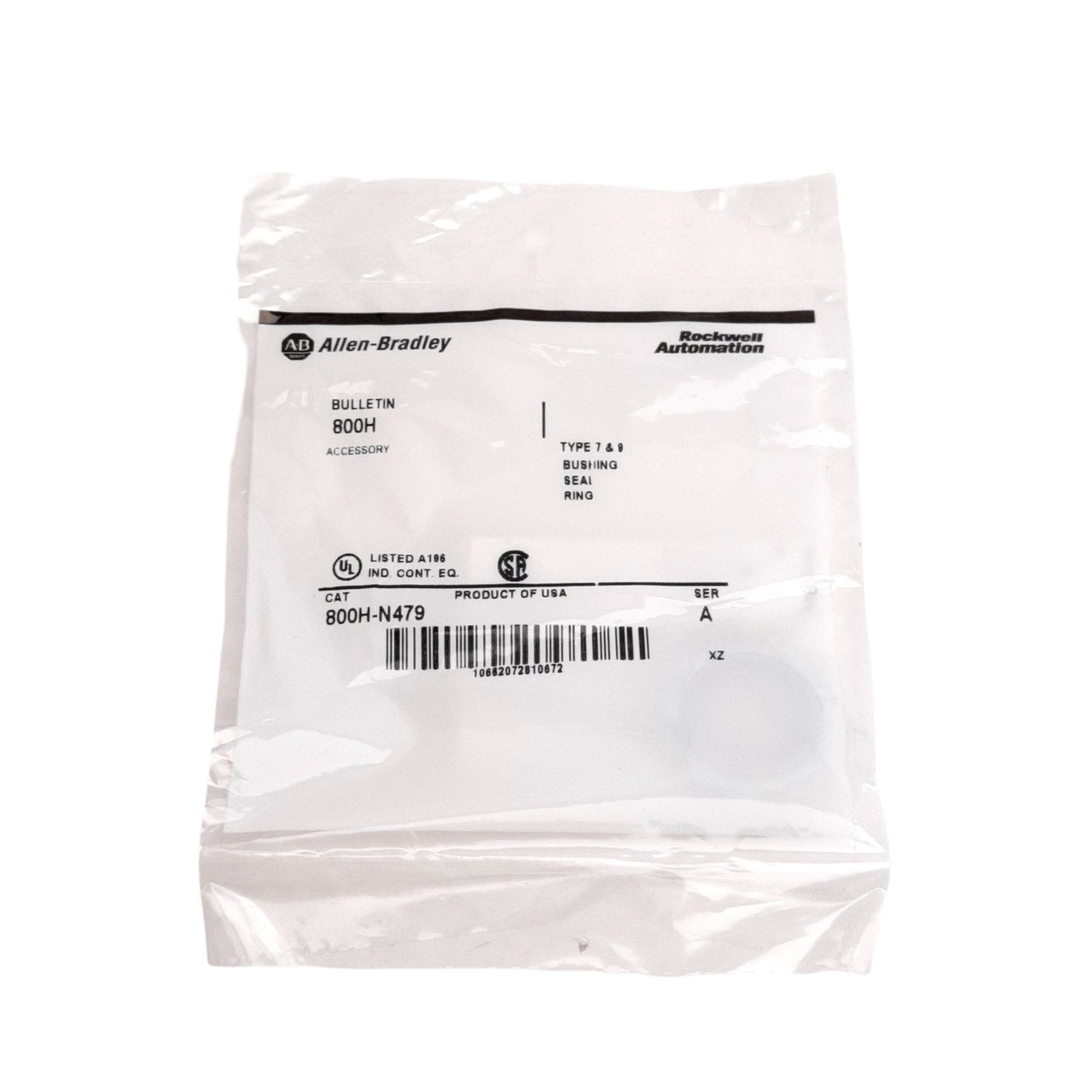 New Lot of 10 Allen-Bradley 800H-N479 Bushing Seal Ring, Type 7 and 9, 30mm