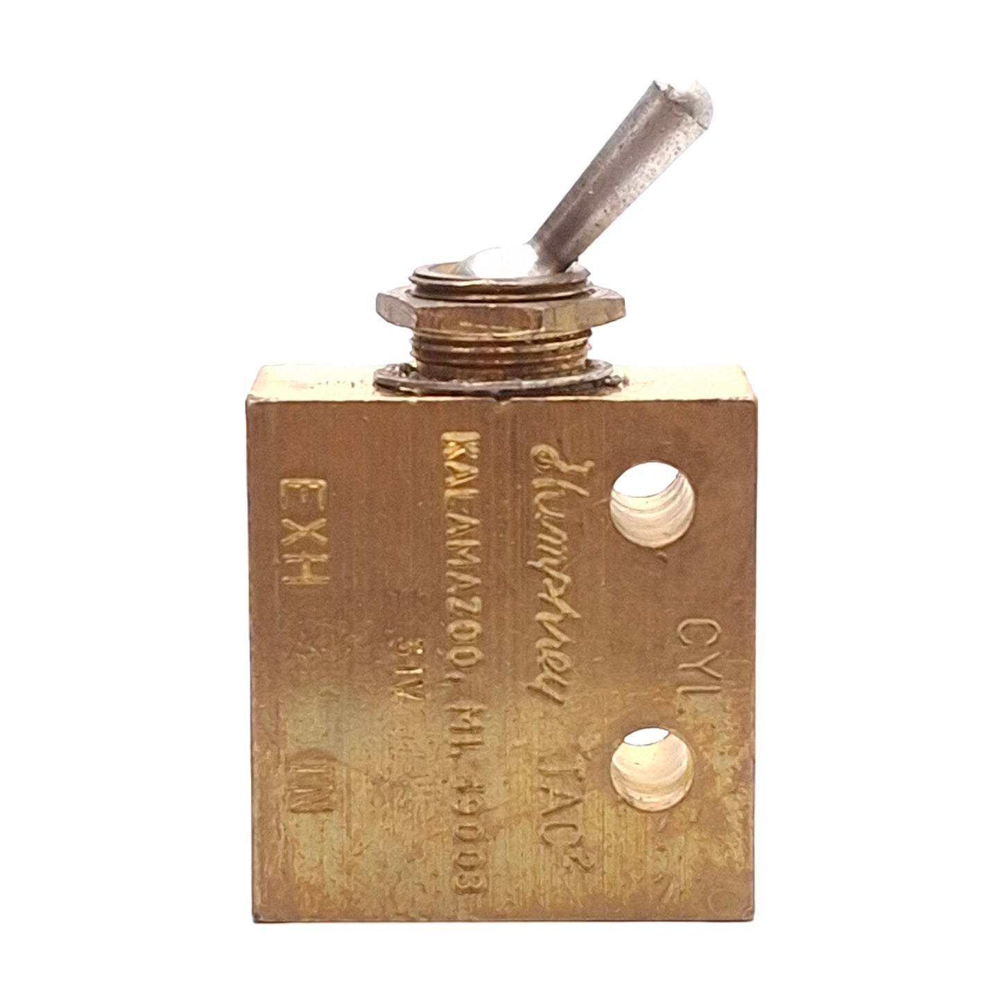 Used Humphrey 31V Tac2 Detented Toggle Valve, 3-Port 2-Way, 0-125PSIG, 1/8in NPT