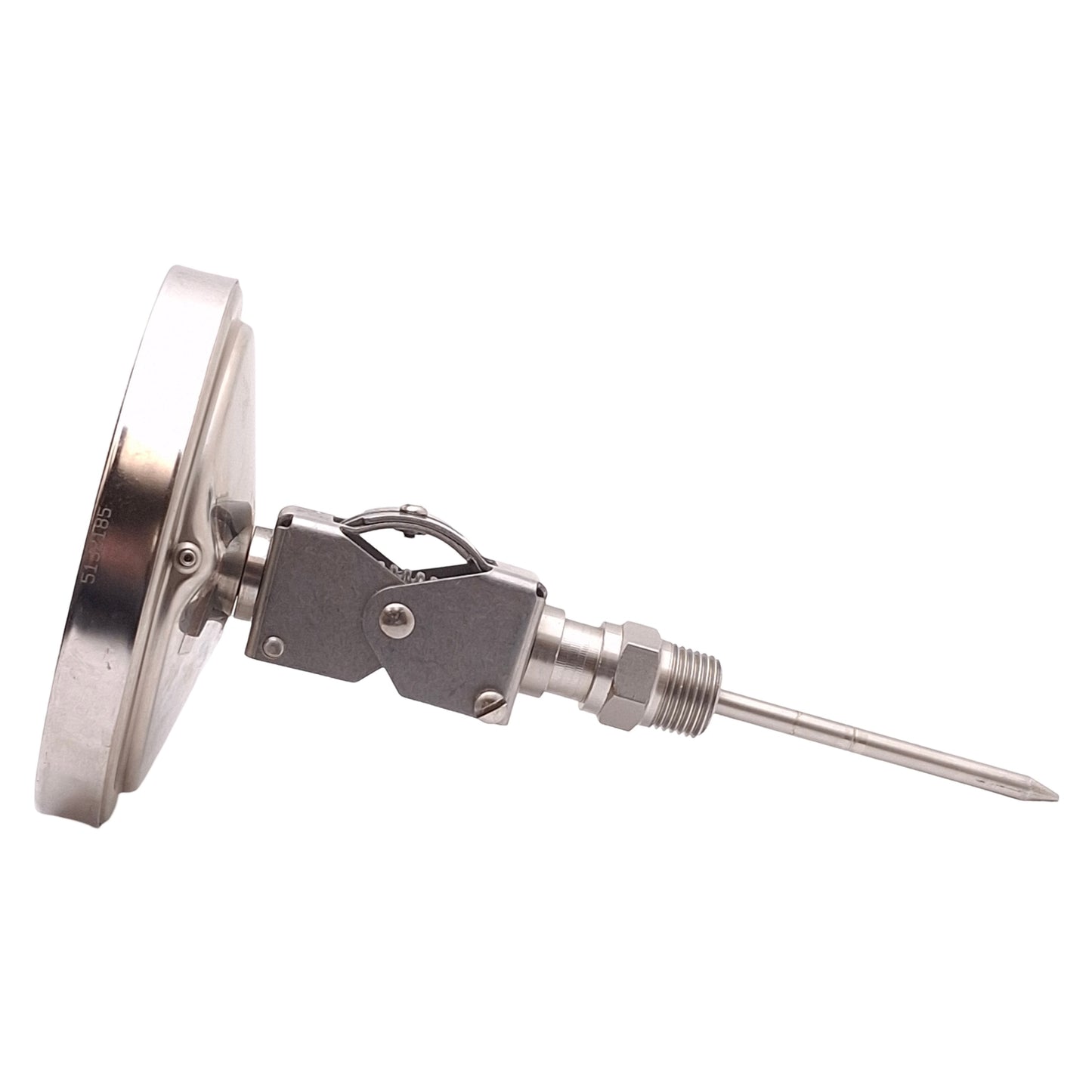 Used Tel-Tru AA575R Bimetal Thermometer ø5" Dial, 4" Stem, 0-250°F, 1/2" NPT