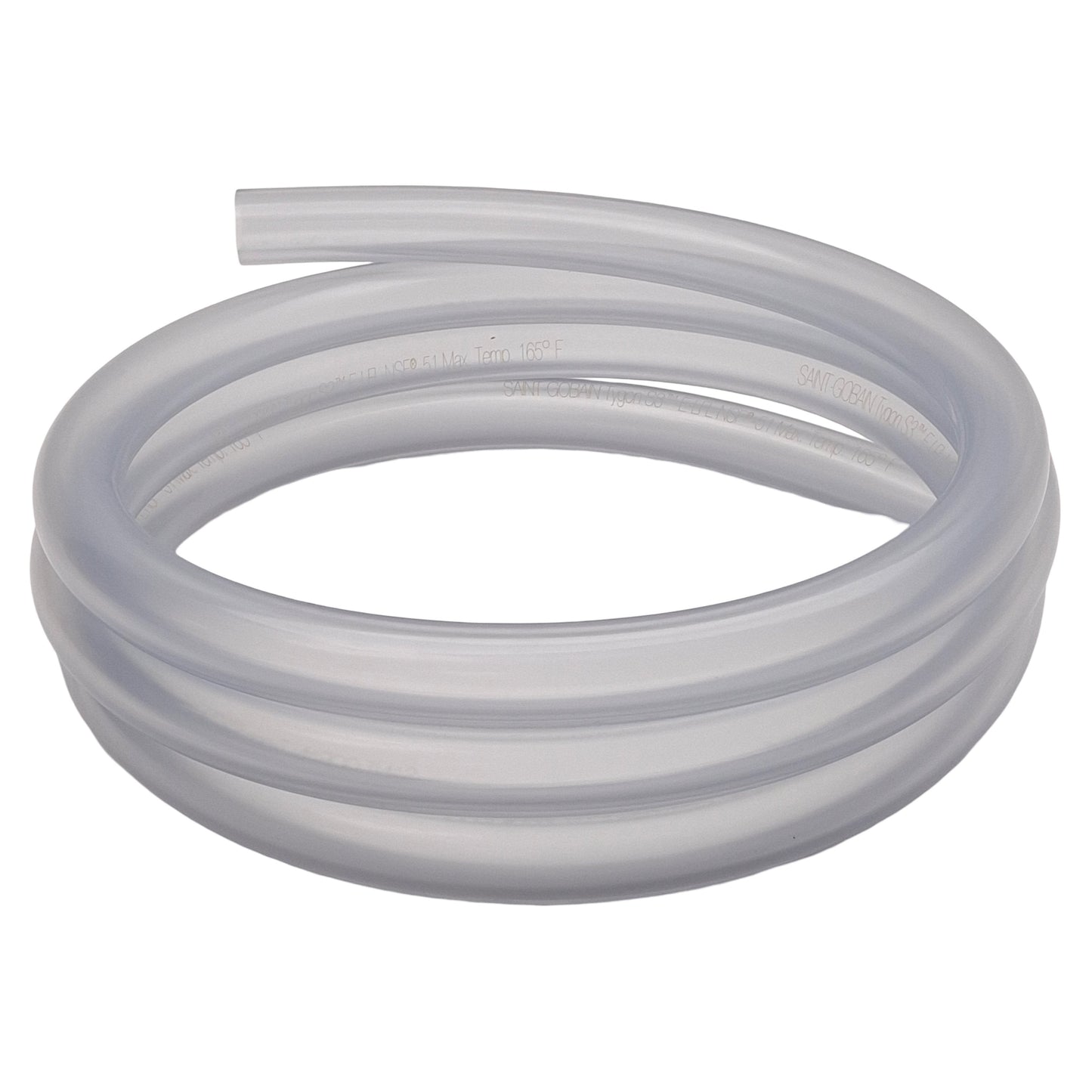 New Tygon AVX06057 S3 E-LFL Tubing, Clear, ø3/4in OD x ø1-1/4in ID, 24PSI, 10ft