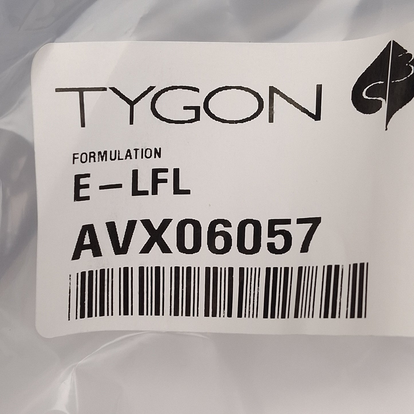 New Tygon AVX06057 S3 E-LFL Tubing, Clear, ø3/4in OD x ø1-1/4in ID, 24PSI, 10ft