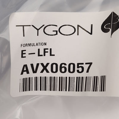 New Tygon AVX06057 S3 E-LFL Tubing, Clear, ø3/4in OD x ø1-1/4in ID, 24PSI, 10ft