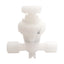 Used Parker Partek MV-11-202-T Manual PFA 2-Way Valve 3/4in x 3/4in Parflare, 100psig