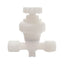 Used Parker Partek MV-11-202-T Manual PFA 2-Way Valve 3/4in x 3/4in Parflare, 100psig