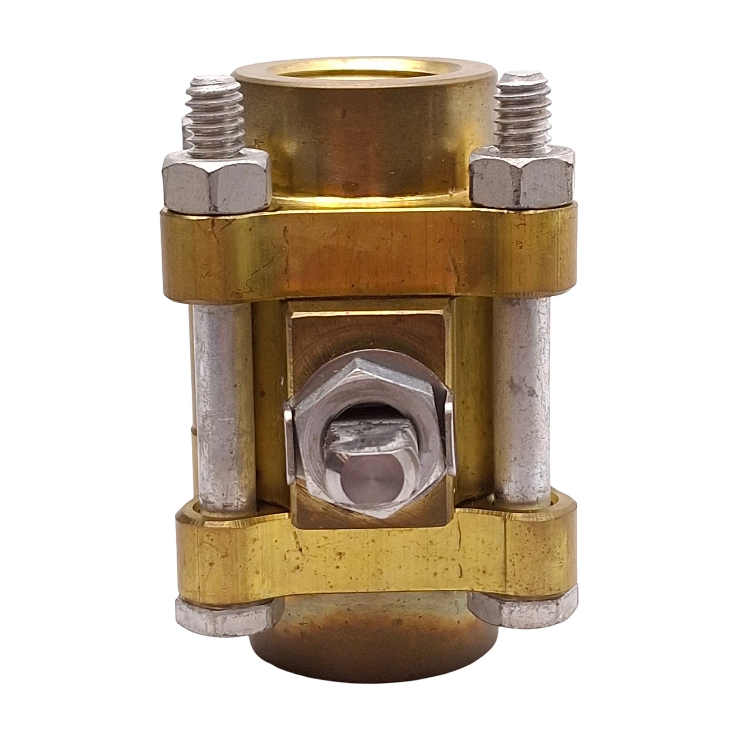 Used Swagelok B-63TF8 Brass 60 Series 3-Piece Ball Valve, 2-Way, 1500PSI, 1/2in NPT