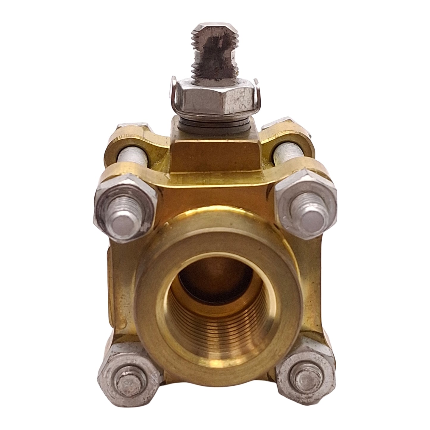 Used Swagelok B-63TF8 Brass 60 Series 3-Piece Ball Valve, 2-Way, 1500PSI, 1/2in NPT