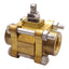 Used Swagelok B-63TF8 Brass 60 Series 3-Piece Ball Valve, 2-Way, 1500PSI, 1/2in NPT